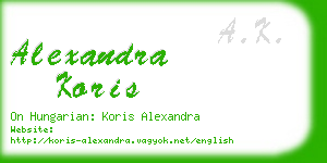 alexandra koris business card